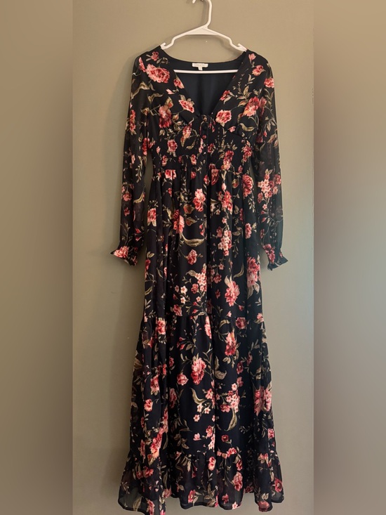 Patrons of Peace Dresses & Skirts - Patrons of Peace Maxi Dress with Pink Floral Print
